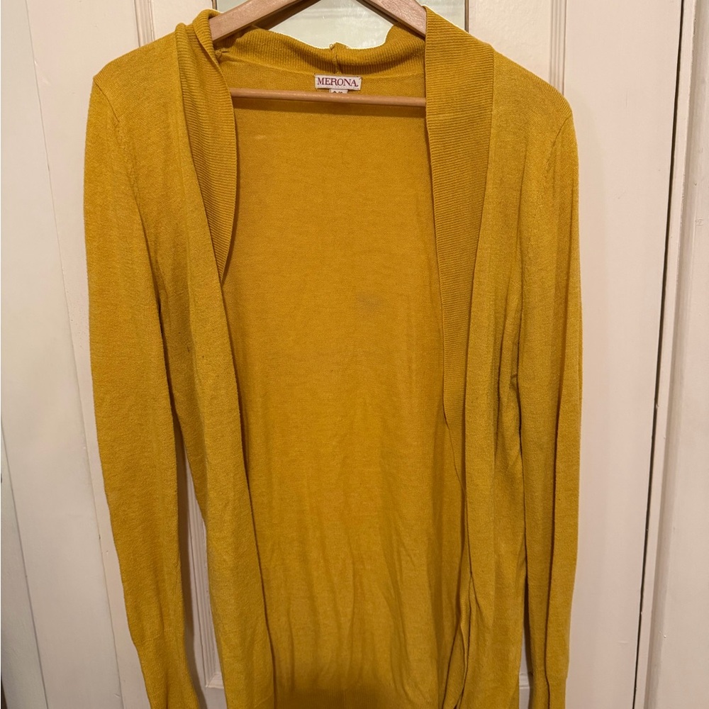Merona Women's Cardigan in Mustard Yellow